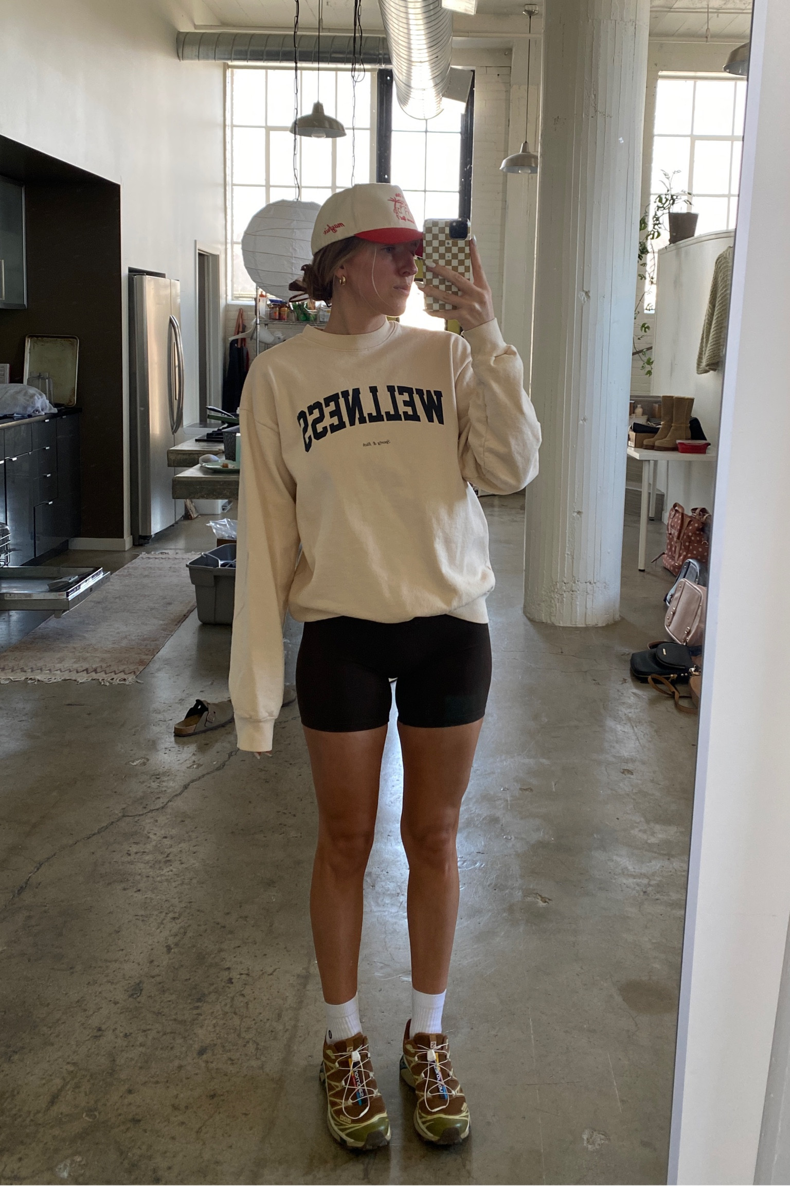 Day 21/30 
Hat: old The Mayfair Group
Crewneck: medium from Sporty & Rich 
Bike shorts: adanola medium 
Shoes: lizard colorway, runs a half size big IMO

#LTKfindsunder100 #LTKfindsunder50 #LTKstyletip
