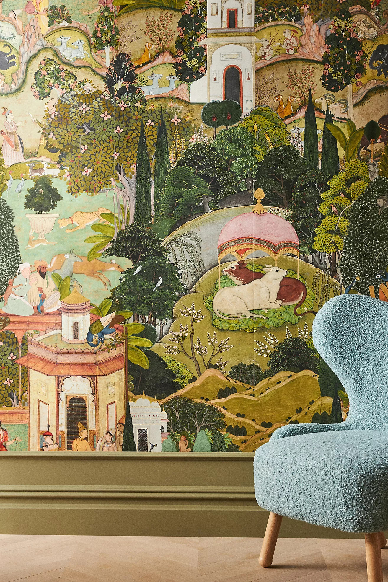 Mind The Gap Gardens of Jaipur Wallpaper | Anthropologie (US)