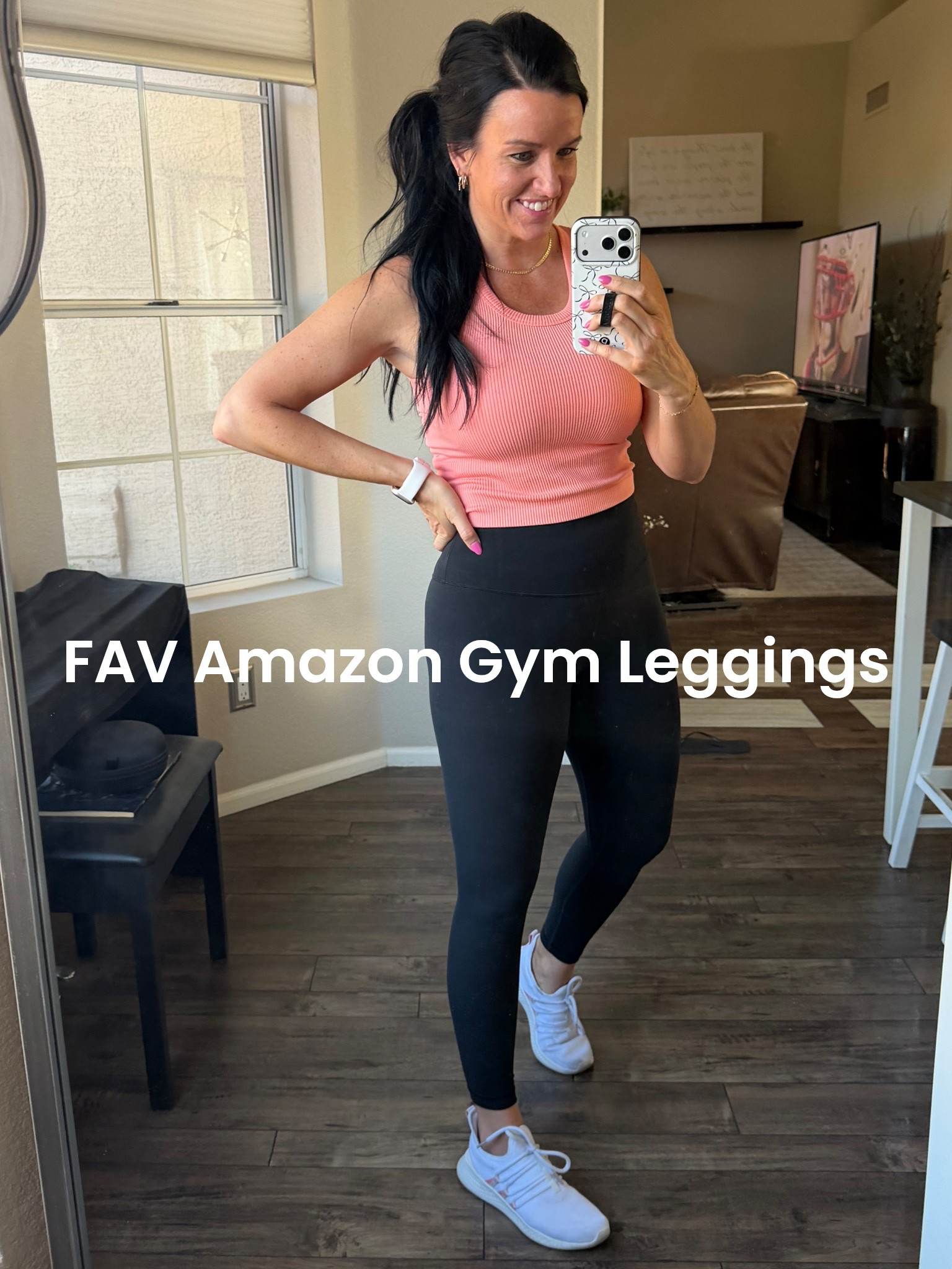 My favorite affordable gym leggings! I’ve been wearing this Amazon brand (after trying a few others) for over 3 years and keep going back. I wash them on gentle and lay them flat to dry. I get my normal size small. They also come in colors! (Size M in my Old Navy top and Under Armor bra.)

#LTKFindsUnder50 #LTKfitnessgoals #LTKselfcare