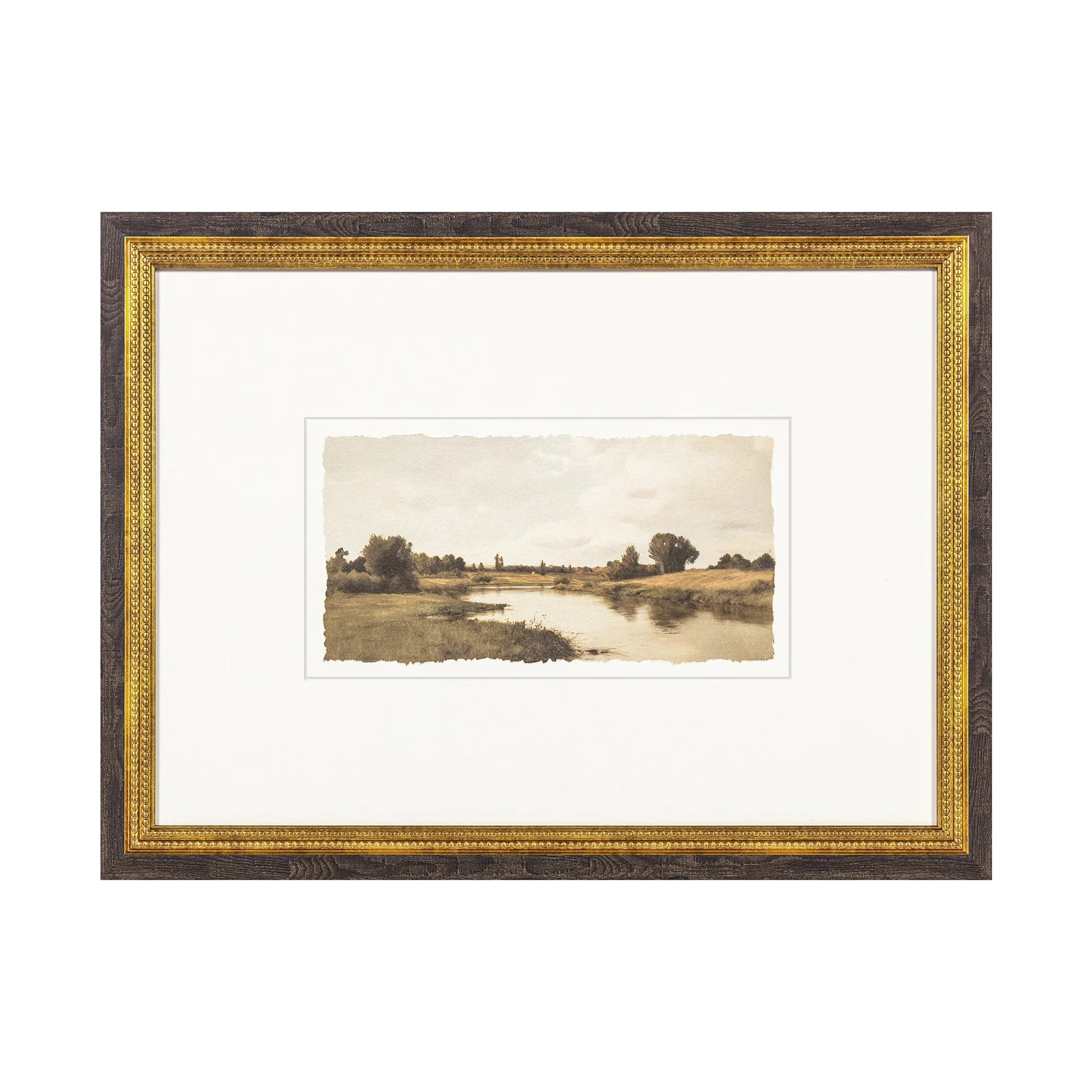 My Texas House Muted River Painting 24x18 Framed Wall Art - Walmart.com | Walmart (US)