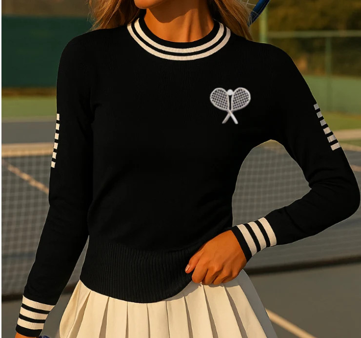 Tennis Sweater - Navy | Runway Athletics
