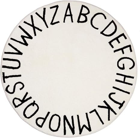 Topotdor Round Kids Play Rug Alphabet Nursery Area Rug Extra Large Soft Crawling Play Mat for Chi... | Amazon (US)