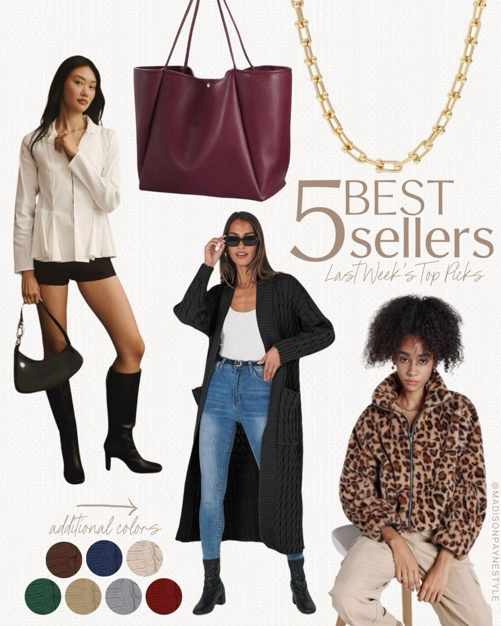 Amazon black duster cardigan was a best seller last week ✨ along with a long sleeve peplum top, a burgundy tote, a chain necklace great for layering or wearing alone, and a plush animal print jacket

Duster cardigan, cardigan, amazon cardigan, amazon duster, peplum top, Anthropologie top, burgundy tote, tote, amazon tote, amazon handbag, amazon necklace, plush jacket, Target jacket, Madison Payne 

#LTKFindsUnder100 #LTKSeasonal #LTKStyleTip