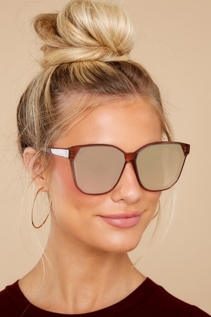 Gia Cafe Ole And Taupe Flash Sunglasses | Red Dress 