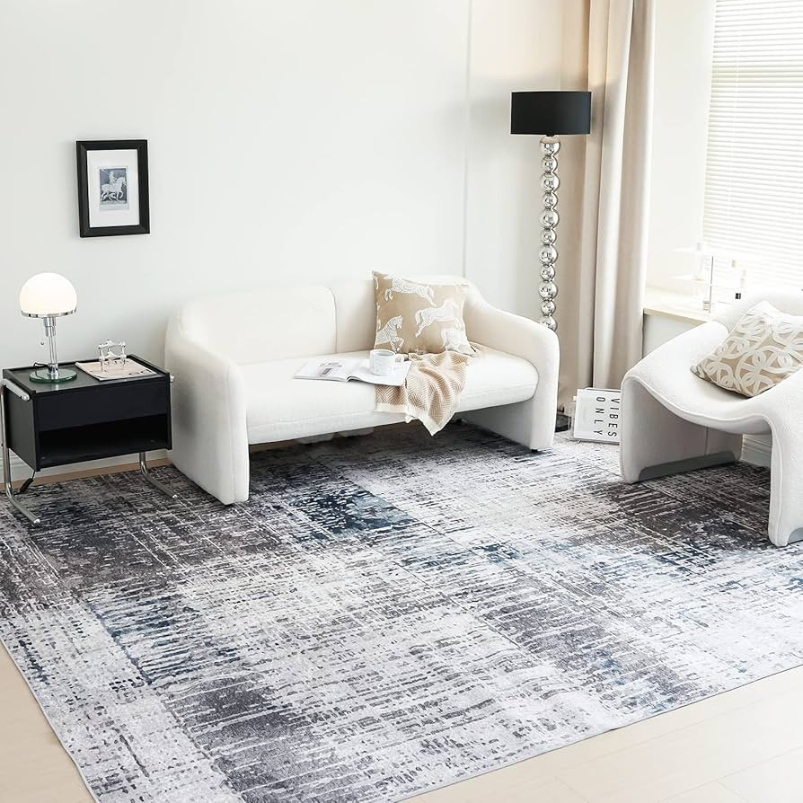 OMERAI Washable Rug 5'x7' Area Rugs for Living Room Abstract Rug Machine Washable Rug with Non Sl... | Amazon (US)