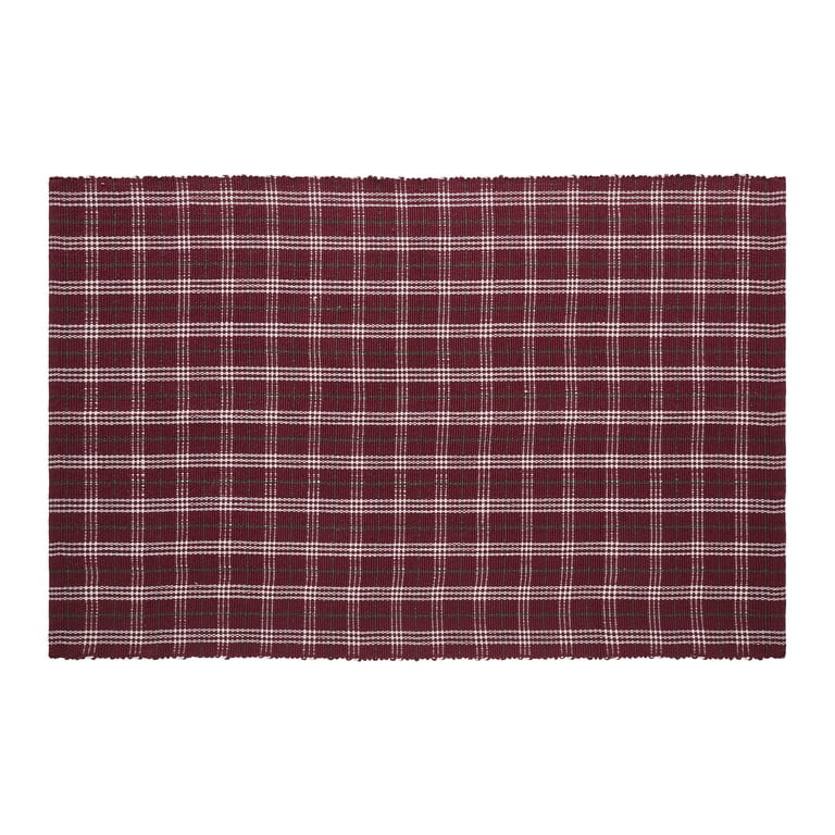 My Texas House Red Holiday Plaid Indoor/Outdoor Layering Rug, 38" x 58" | Walmart (US)