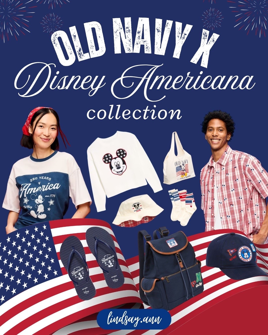 🇺🇸 Old Navy’s new Disney Americana Collection is here and it’s packed with patriotic Mickey styles for the whole family ❤️🤍💙 Shop all at the 🔗