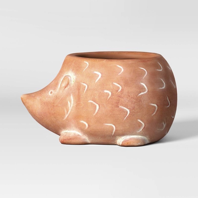 6" Wide Hedgehog Outdoor Terracotta Planter Pot - Threshold™ | Target