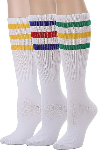 Leotruny 3 Pairs Over the Calf Tube Socks | Amazon (US)