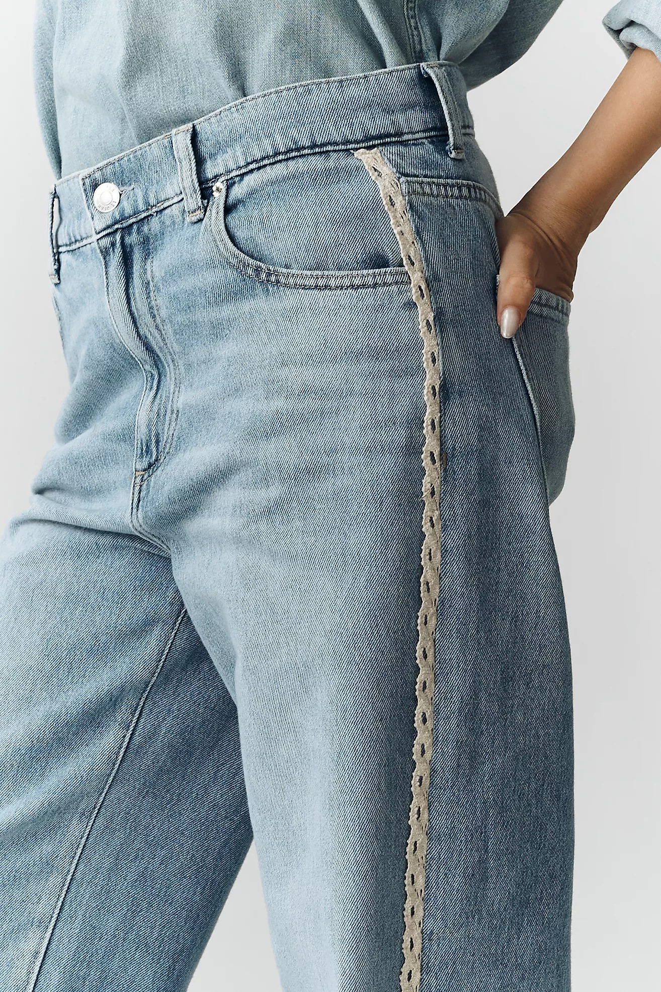 LE JEAN Bottom Column High Rise Wide Leg Jeans | Anthropologie (US)