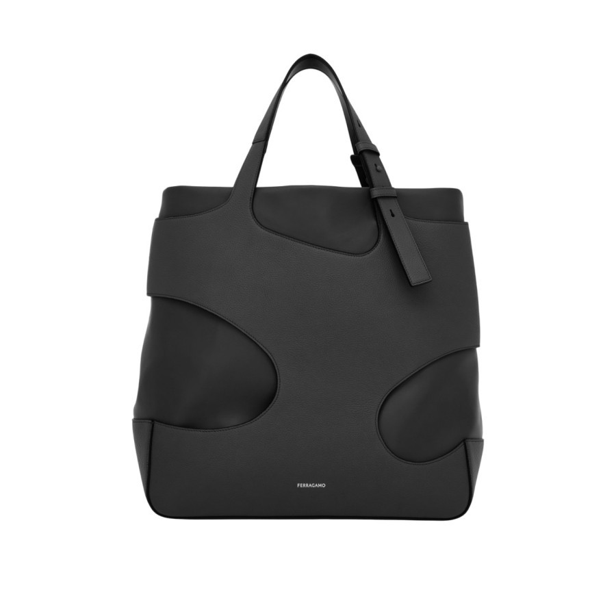 Ferragamo Cut-Out Logo Patch Tote Bag | Jomashop.com & JomaDeals.com