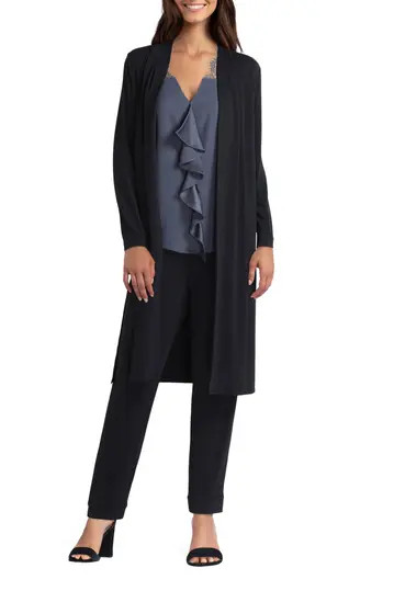 Long Sleeve Pleated Neck Cardigan | Nordstrom Rack