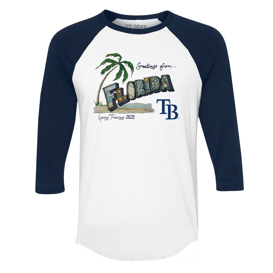 Tampa Bay Rays Tiny Turnip Unisex Unisex Quarter-Sleeve Raglan T-Shirt - White | Fanatics