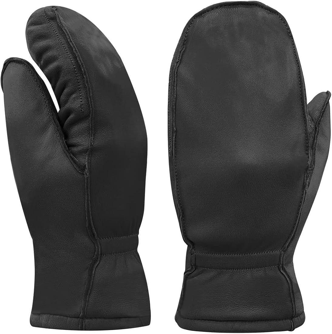 Harssidanzar Womens and Kids Lambskin Leather Winter Mittens Thermolite Lined with Finger Liners | Amazon (US)