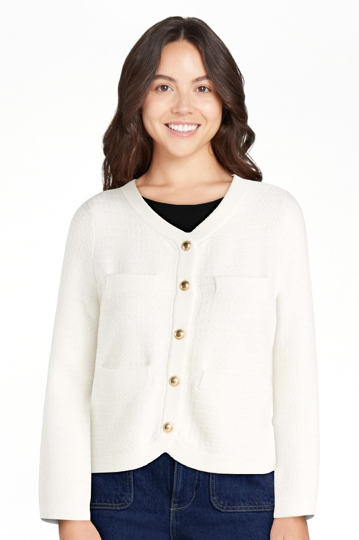 Free Assembly Women's and Women's Plus Textured Cardigan Sweater with Welt Pockets, Lightweight, ... | Walmart (US)