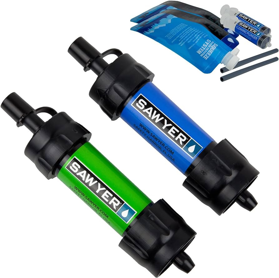 Sawyer Products SP2101 MINI Water Filtration System, 2-Pack, Blue and Green | Amazon (US)