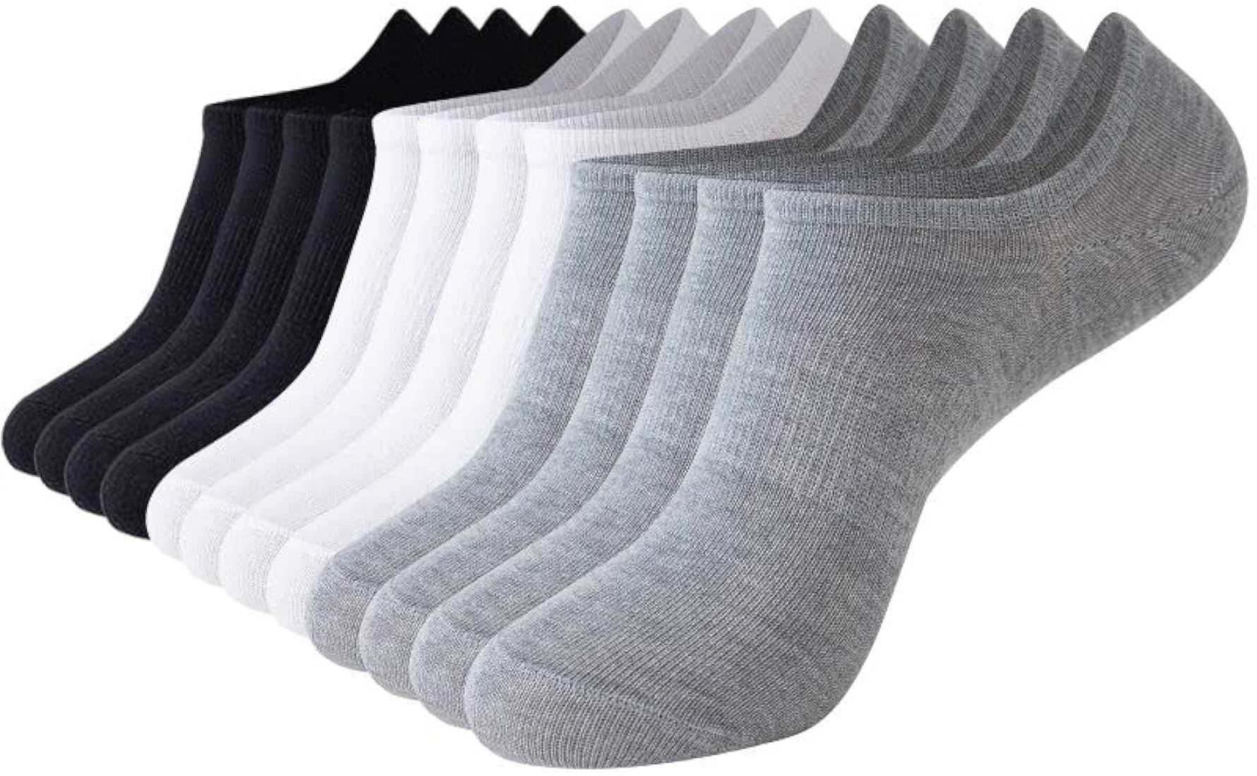 WXXM 8/12 Pairs Fashion Liner Socks No Show Men Socks Low Cut Ankle Women Non Slip Invisible Sock... | Amazon (US)