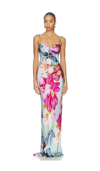 Amanda Uprichard Ira Maxi Dress in Blue. - size M | Revolve Clothing (Global)