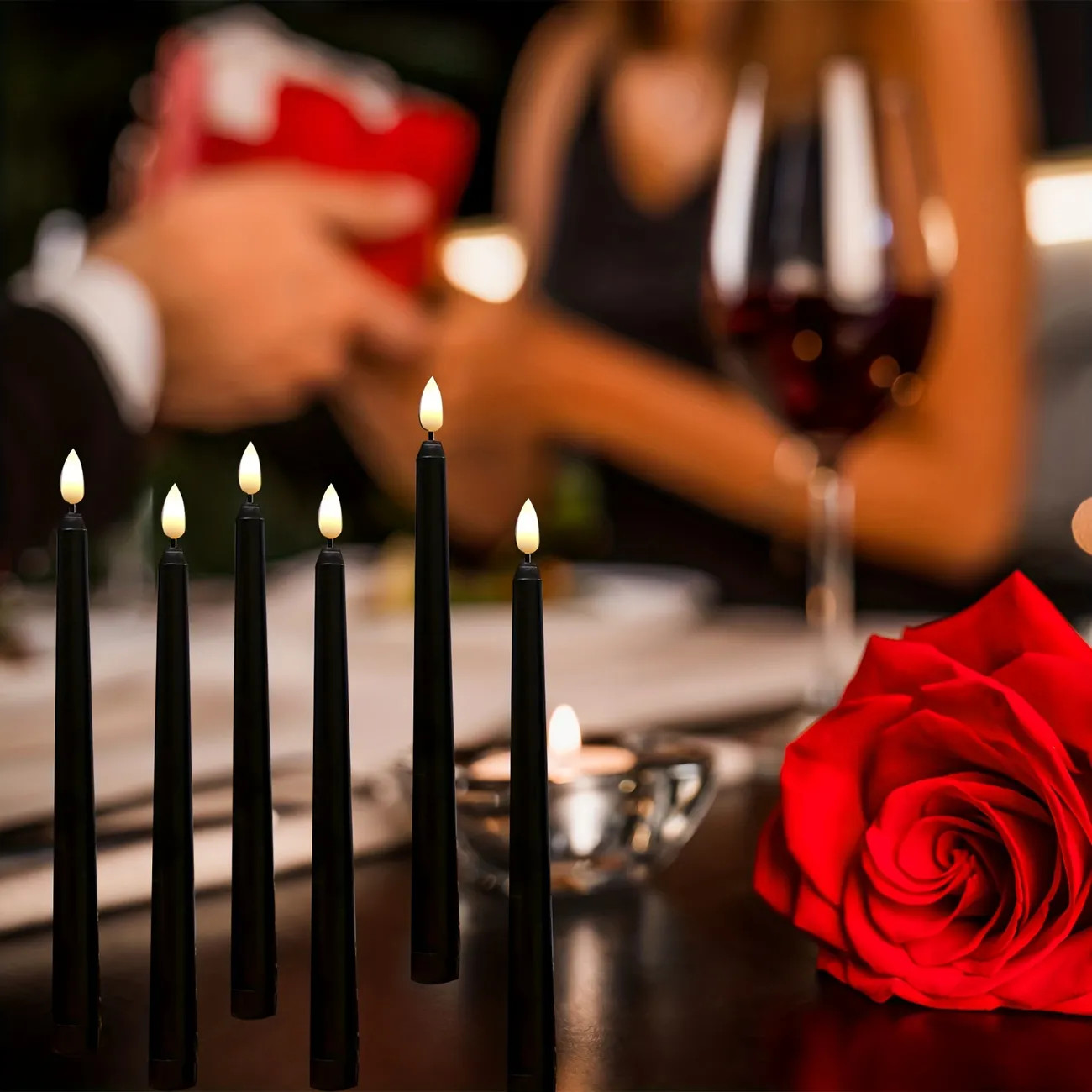 2pcs 6pcs Flameless Halloween Black Taper Candles Creative Led Long Pole Candle Lights Halloween ... | Temu Affiliate Program