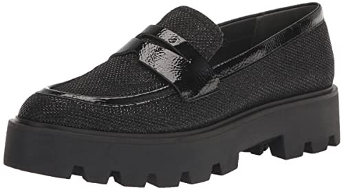 Franco Sarto womens L-balin Slip-ons Loafer, Black Fabric, 8.5 US | Amazon (US)