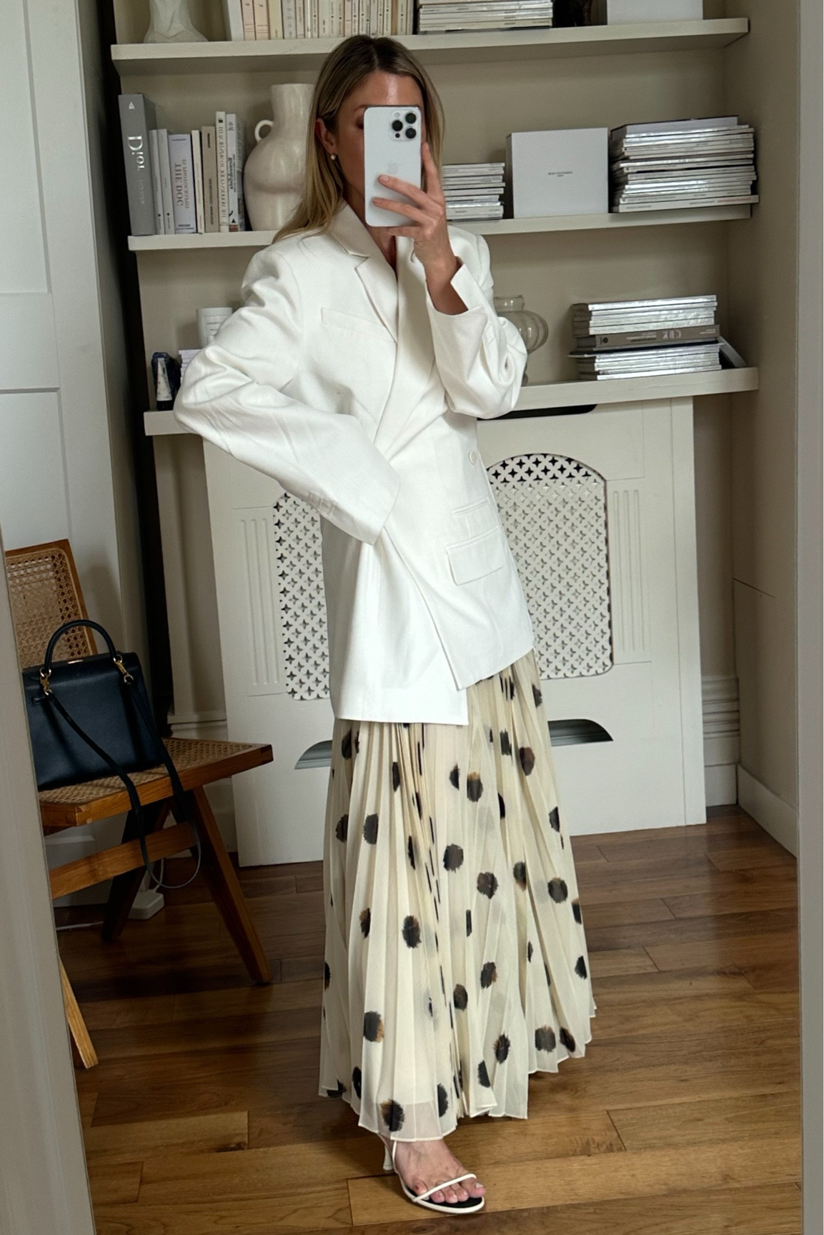 Jacquemus blazer, neutral outfit, summer outfit, altuzarra skirt, pleated maxi skirt, Neous heels, summer style 

#LTKuk #LTKstyletip #LTKsummer