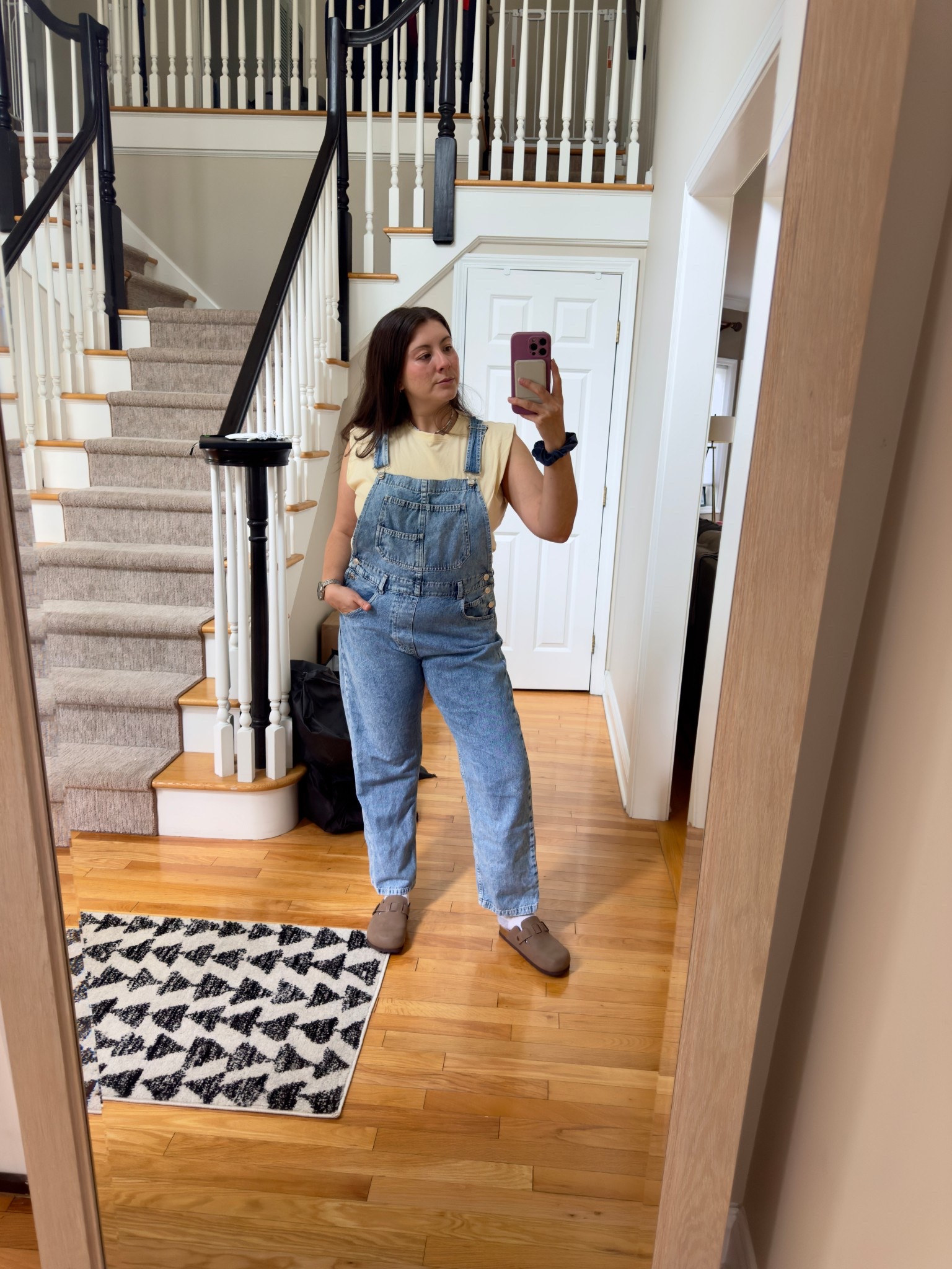 Overalls and a tank are my go to to look put together without much effort #momoutfit #momlook #ootd 

#LTKFindsUnder100 #LTKFindsUnder50 #LTKStyleTip