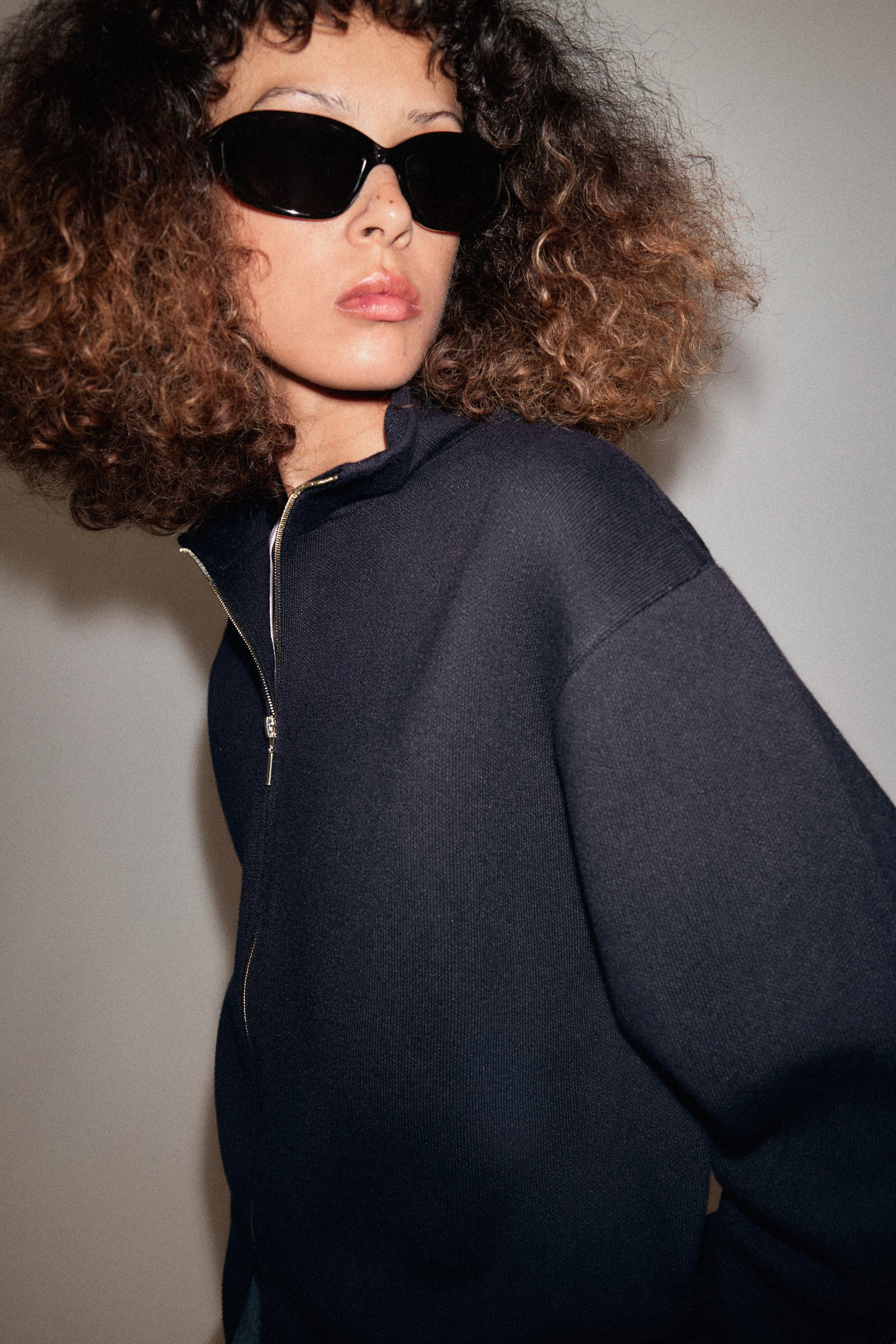 ZIP-UP KNIT CARDIGAN | Zara AU