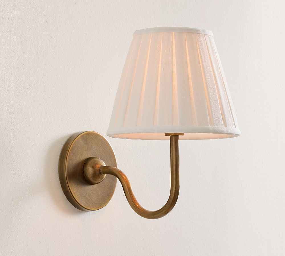 Baylor Pleated Shade Sconce | Pottery Barn (US)