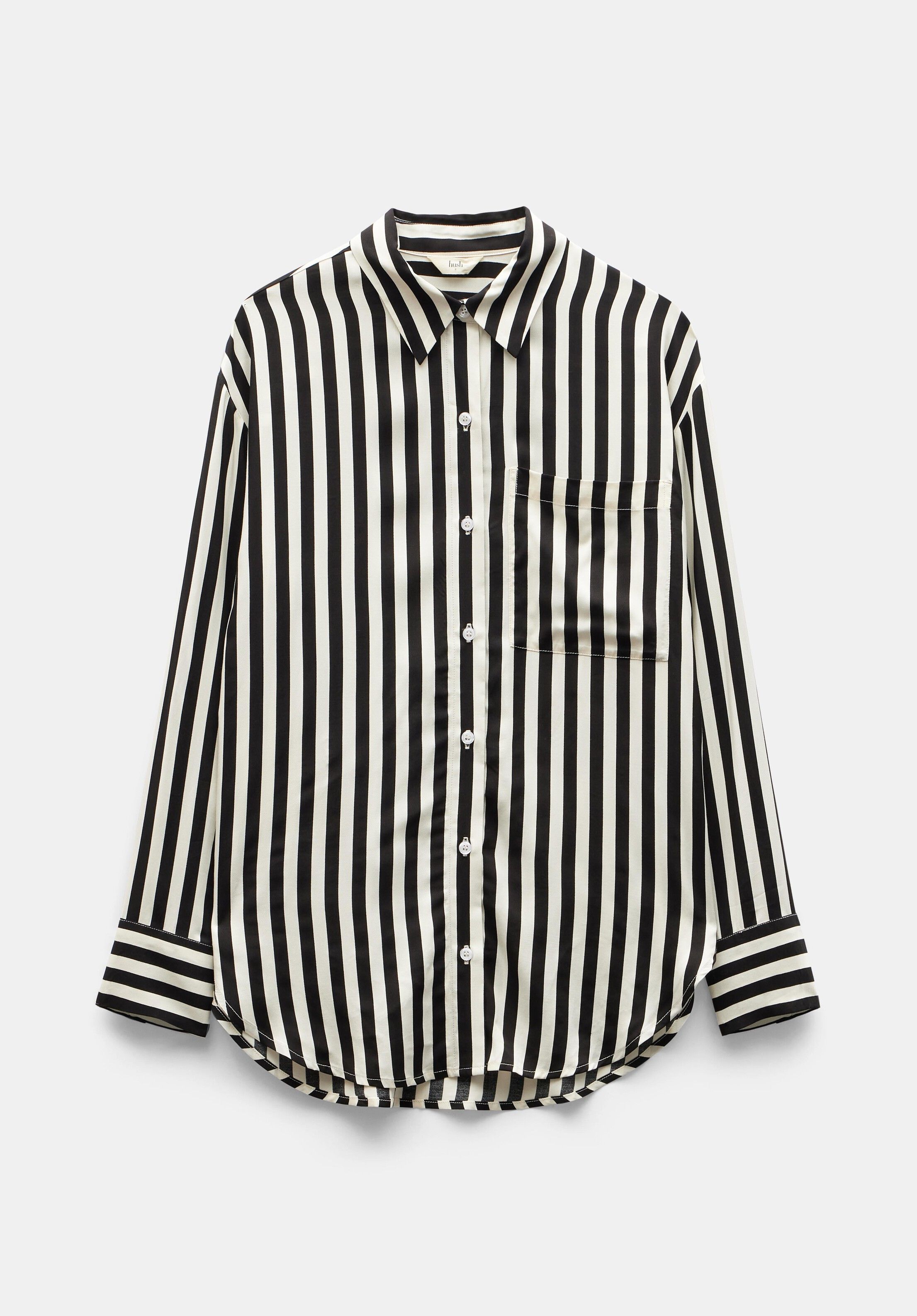 Emely Oversized Stripe Fluid Shirt | Hush UK