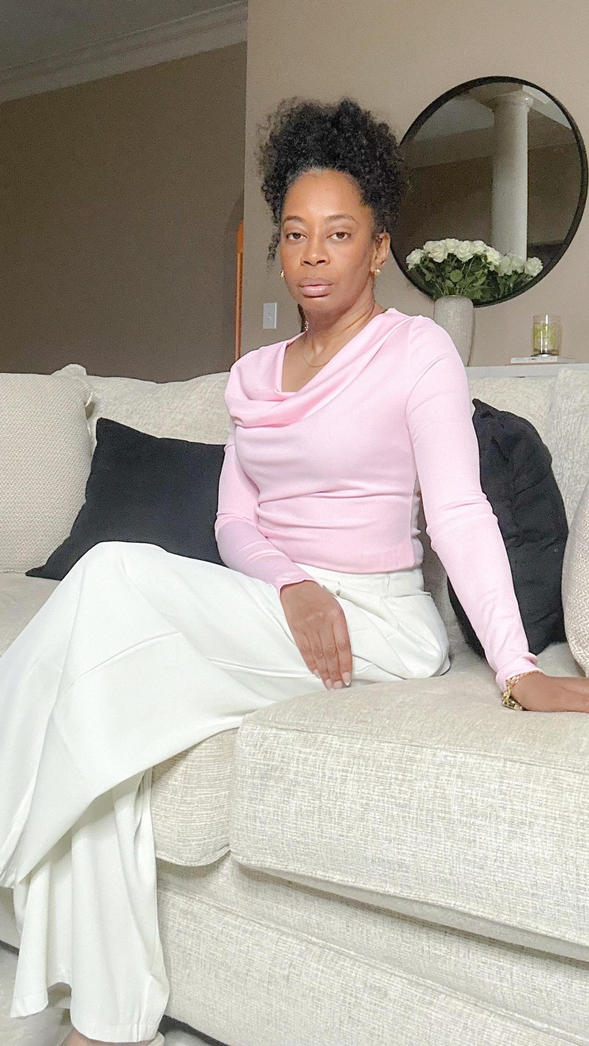 Effortless Style Over 40 – 21 Days of Spring Style: Day 2 ✨🌸

Soft pastels and classic silhouettes—because effortless style is all about ease and refinement. This blush draped top and wide-leg trouser combo is a reminder that simple can still be stunning. Chic, comfortable, and polished… just how I love my spring wardrobe.

💡 Style Tip: A monochrome or tonal look instantly elevates an outfit. Pair soft hues with crisp neutrals for a fresh, put-together feel.

Would you rock this look? Drop a 🌸 if you’re loving soft spring vibes!

Shirt @sheinofficial 
Pants @amazonfashion 
Shoes @hm 
Jewelry @amazon 

xoxo, Mystiqua Trinette 

#styleover40 #fashionover40 #effortlessstyle #over40style #over40fashion