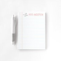 Teacher Personalized Notepad, Custom Pad, Appreciation, Writing Gift For Teacher, Gift, Notebook Paper Notepad | Etsy (US)