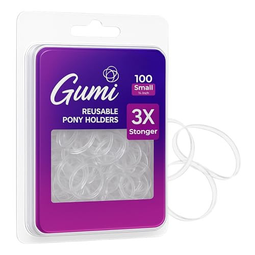 Gumi good Hair Elastics - Ouchless No Damage Elastic Hair Bands (Clear - Small) | Amazon (US)