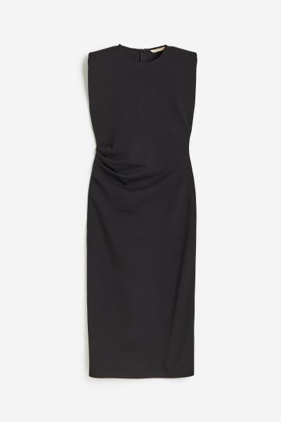 Drapiertes Kleid mit Schulterpolstern | H&M (DE, AT, CH, DK, NL, NO, FI)