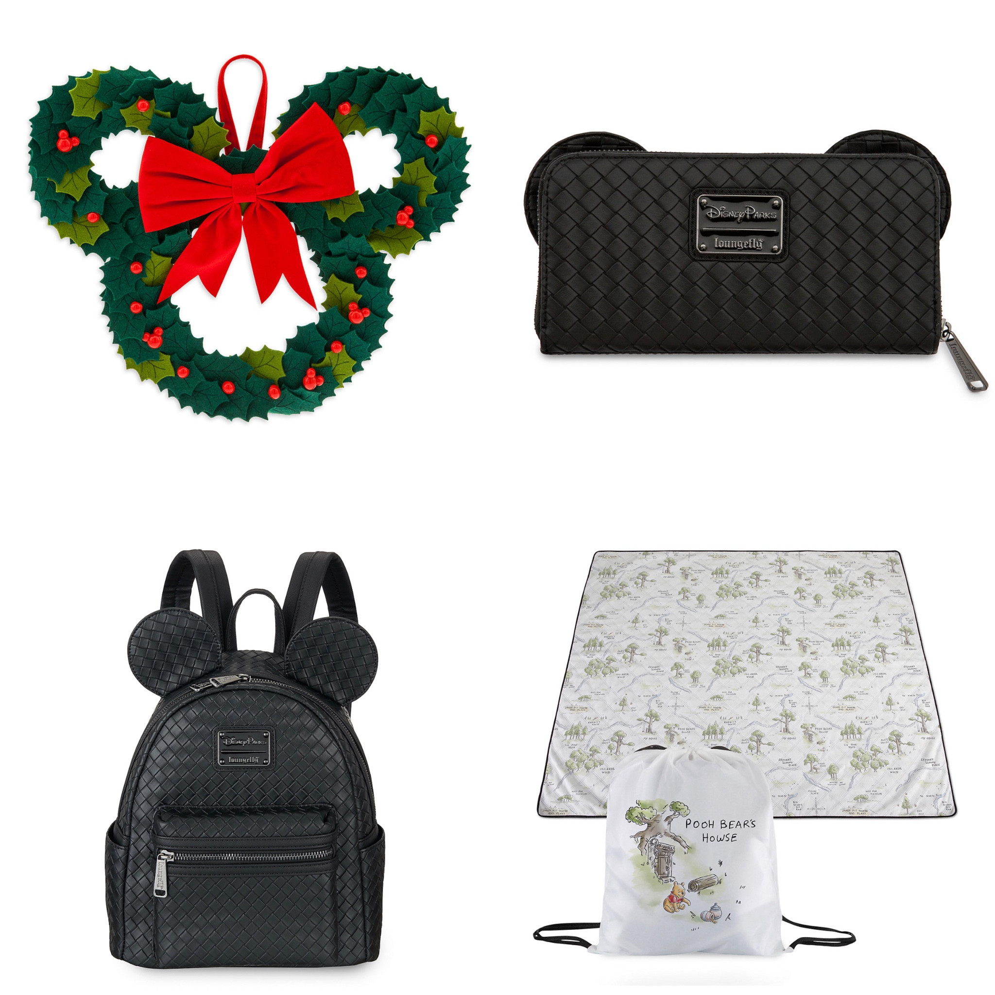 black woven loungefly, a picnic blanket, and the wreath to match the 2021 ears!

#LTKstyletip #LTKSeasonal #LTKHoliday