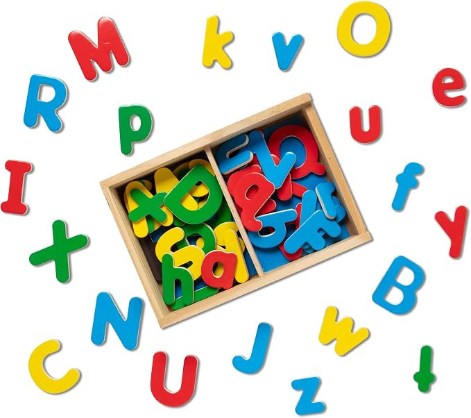 Melissa & Doug 52 Wooden Alphabet Magnets in a Box - Uppercase and Lowercase Letters | ABC Learni... | Amazon (CA)