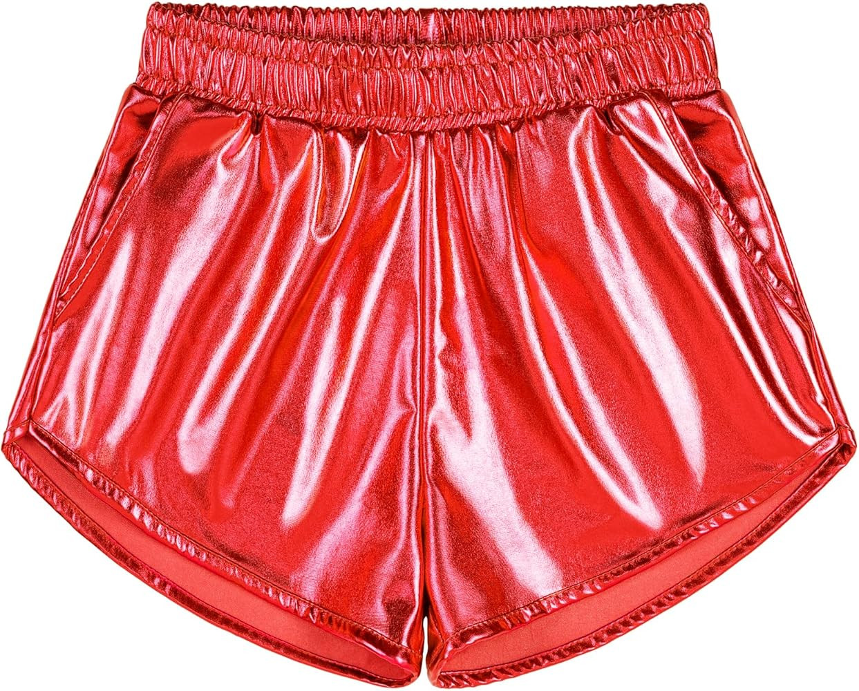 BOOPH Girls Metallic Shorts Sparkle Dance Outfits Shiny Hot Pants Athletic Shorts for Girls | Amazon (US)