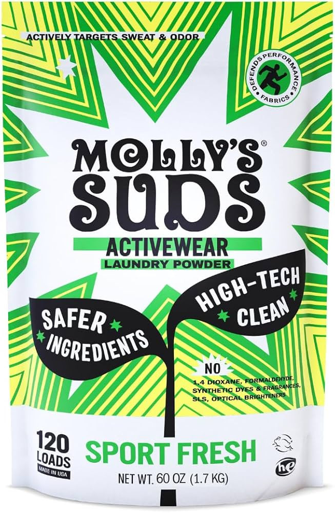 Molly's Suds Active Wear Laundry Detergent | Extra Strength Sport Laundry Powder, Stain Fighting ... | Amazon (US)