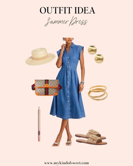 This denim midi dress from Bloomingdale’s is perfect for summer. Pair it with this Gucci belt bag for a complimentary pop of color. 

#LTKShoeCrush #LTKItBag #LTKStyleTip