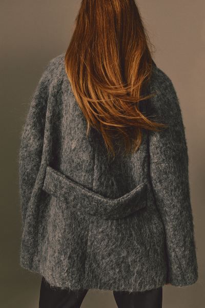 Wool-blend jacket - Grey - Ladies | H&M GB | H&M (UK, MY, IN, SG, PH, TW, HK)