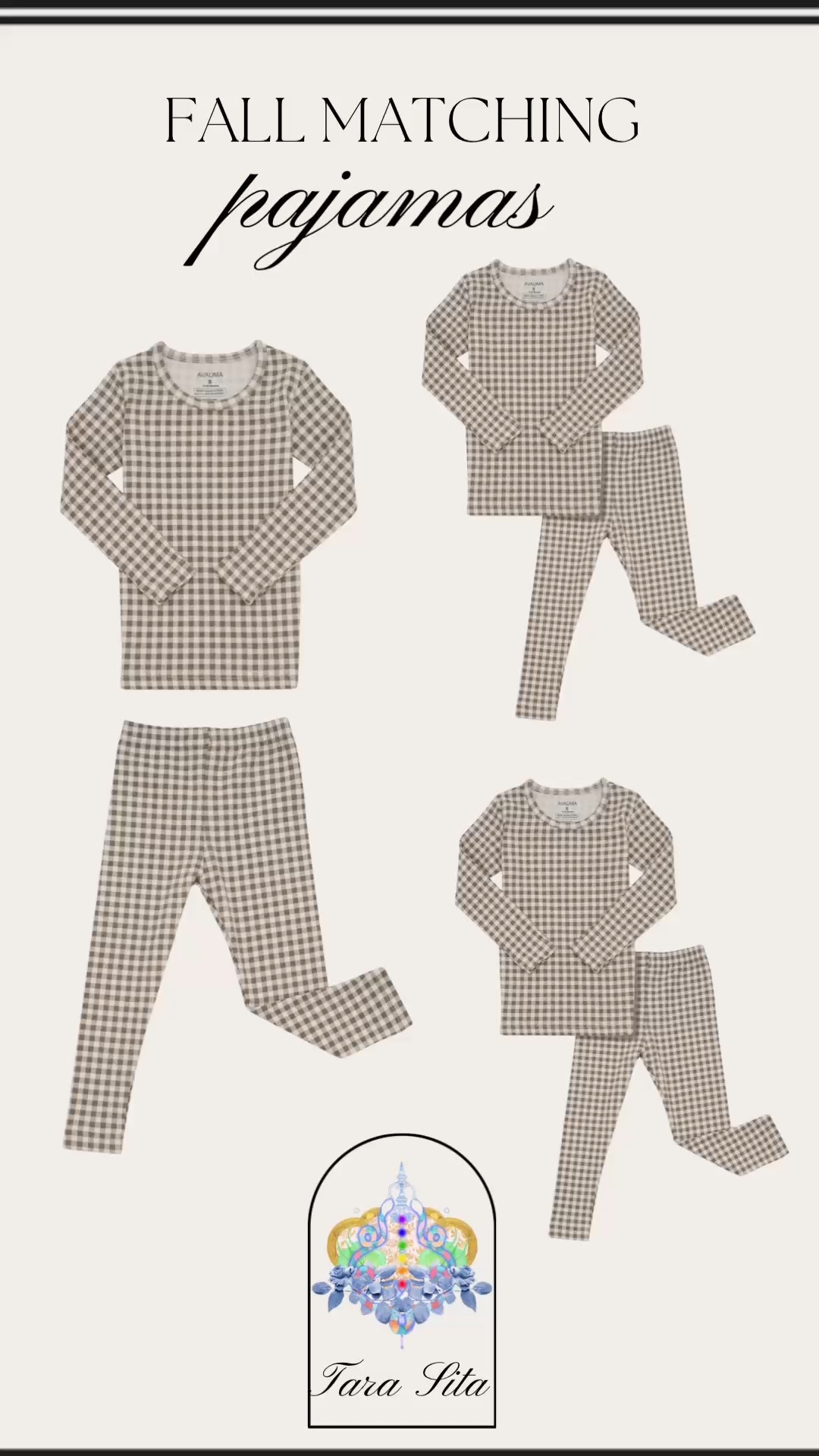 Matching Fall Pajamas for the two boys and a girl!! The gingham is sooo cute and gender neutral! 