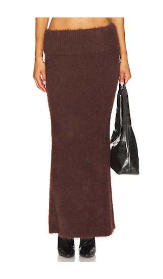 Anneliese Maxi Skirt in Chocolate | Revolve Clothing (Global)