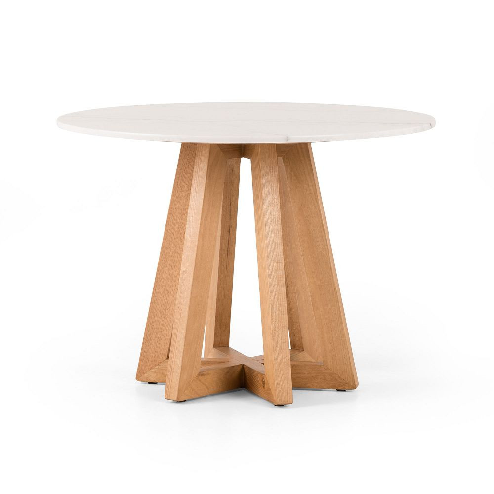 Fanned Base Round Dining Table (42"- 55") | West Elm (US)