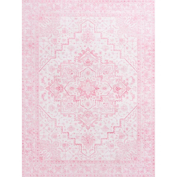 Area Rug Washable Bohemian Vintage Style Rug Low Pile Distressed Floor Carpet for Living Room Bed... | Wayfair North America