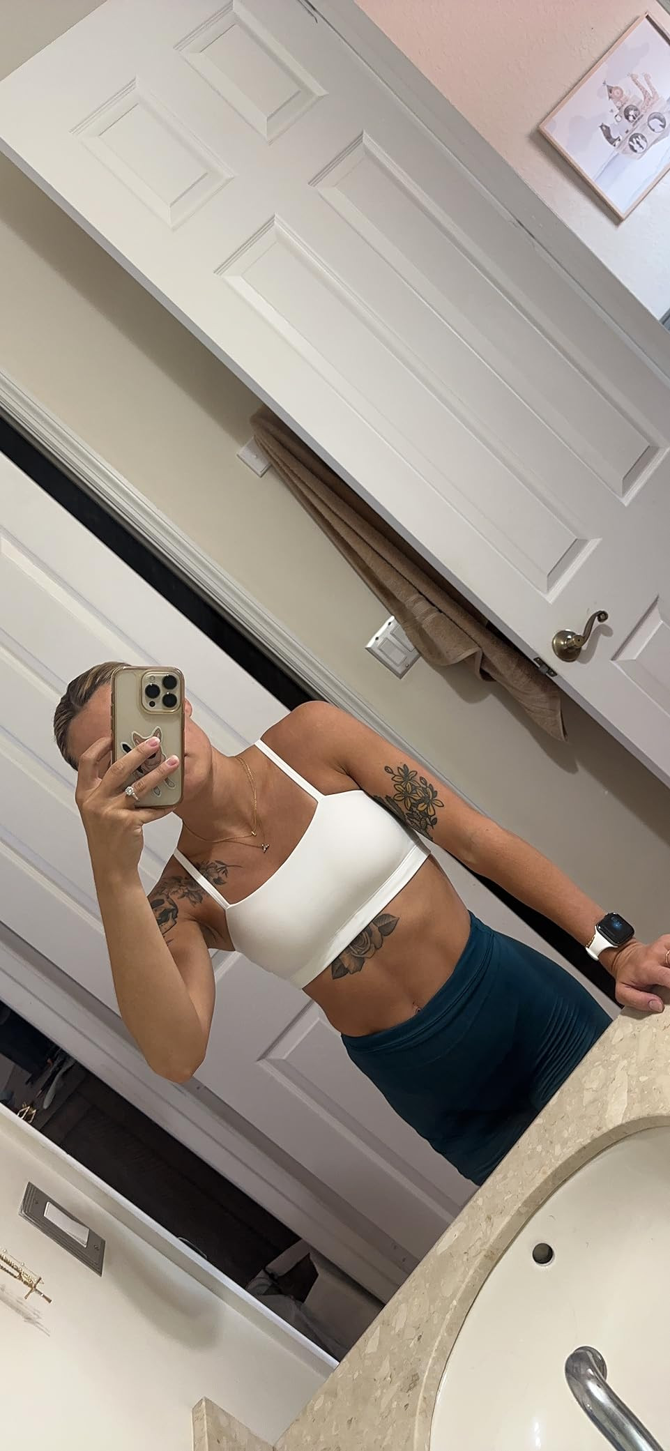 Aoxjox Women's Workout Bandeau Sports Bras Training Fitness Running Yoga Crop Tank Top | Amazon (US)