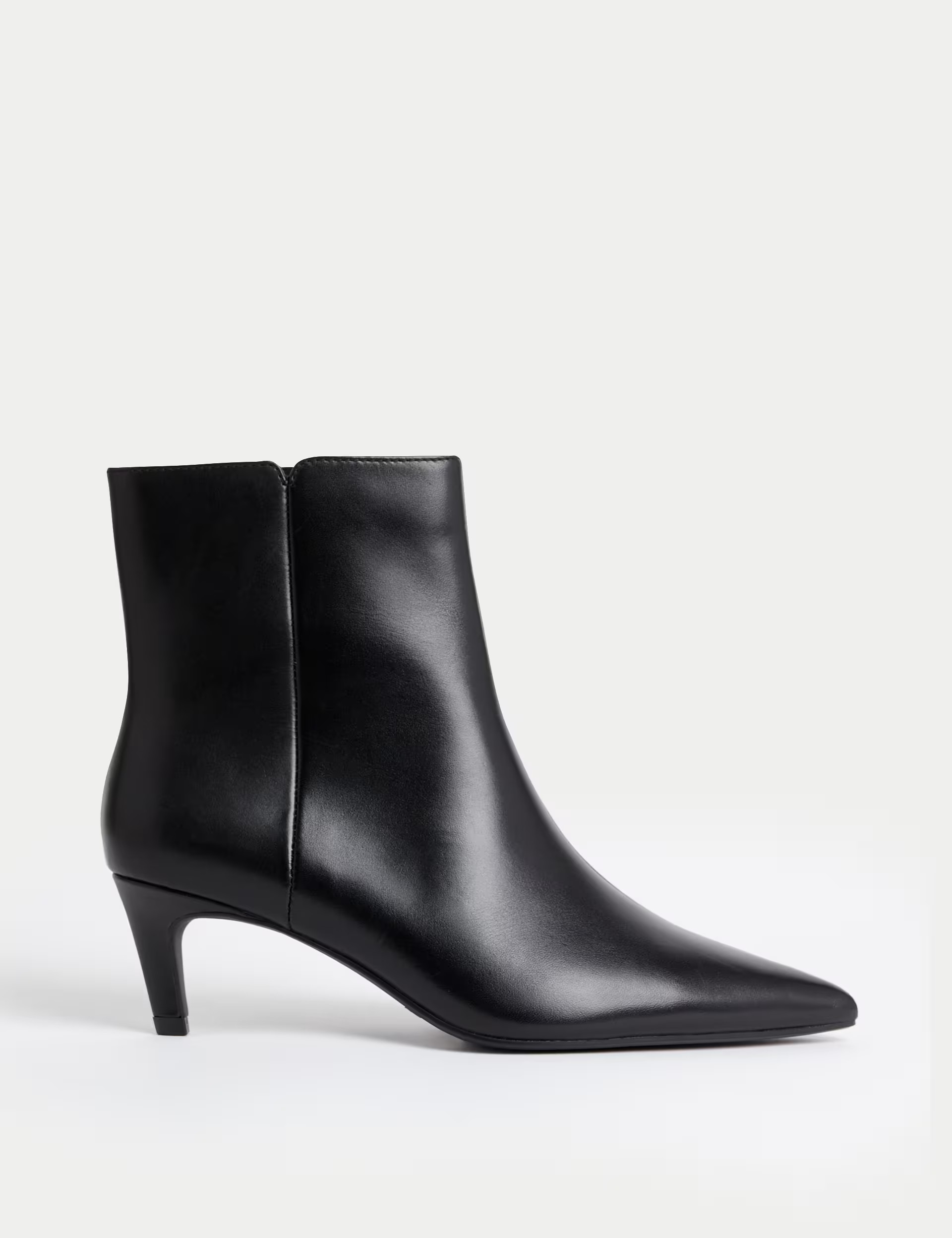 Leather Kitten Heel Pointed Ankle Boots | Marks & Spencer (UK)