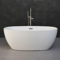 BTA1518 59" x 32" Freestanding Soaking Bathtub | Wayfair North America