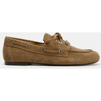 Zara - Suede Nautical Loafers - Sandy Brown - 9 - Woman | Zara US