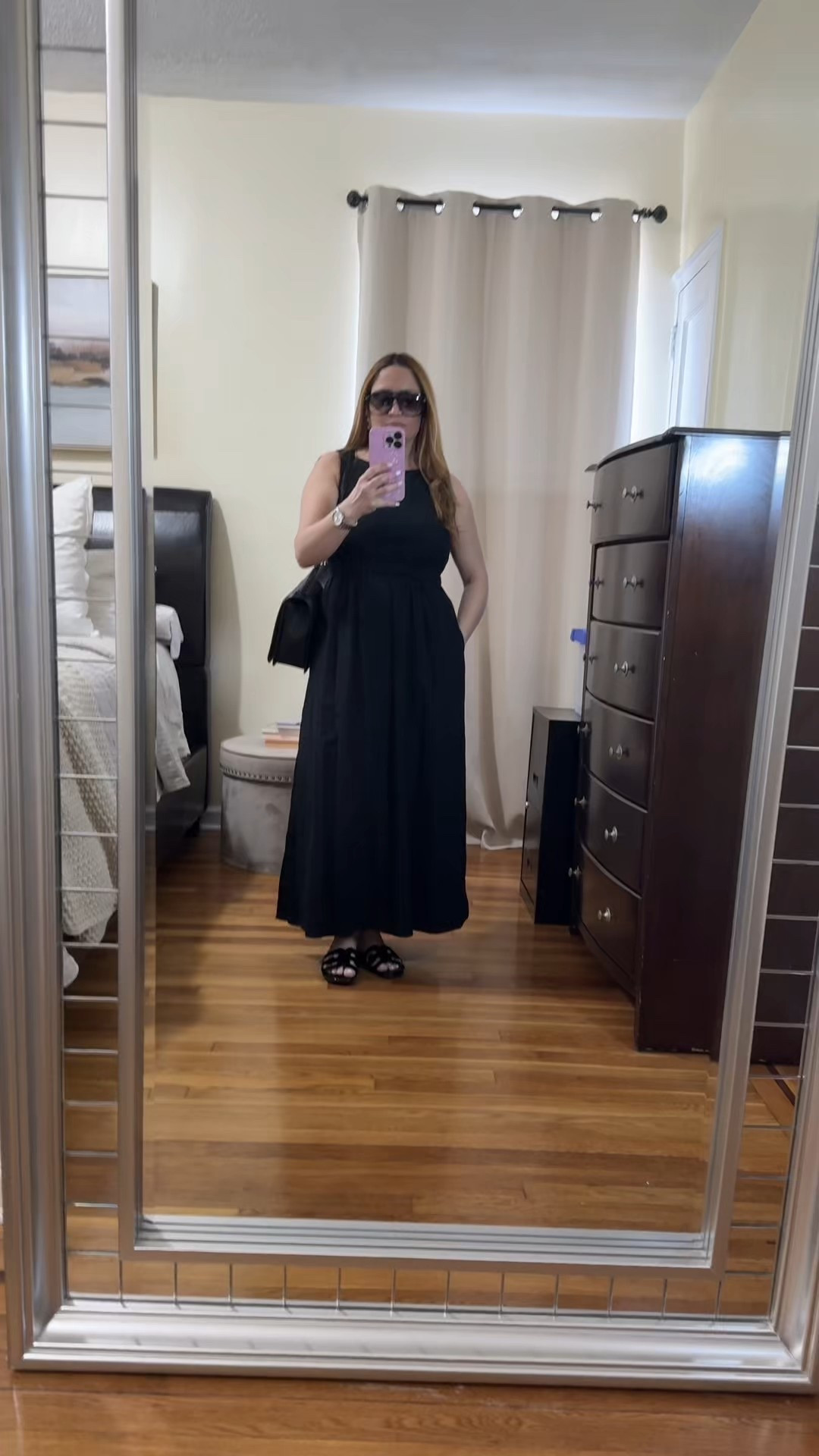 A black maxi dress with pockets. 

#LTKSaleAlert #LTKPetite #LTKFindsUnder50