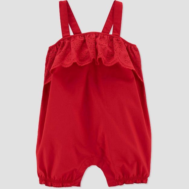 Baby Girls' Eyelet Romper - Just One You® made by carter's Red | Target