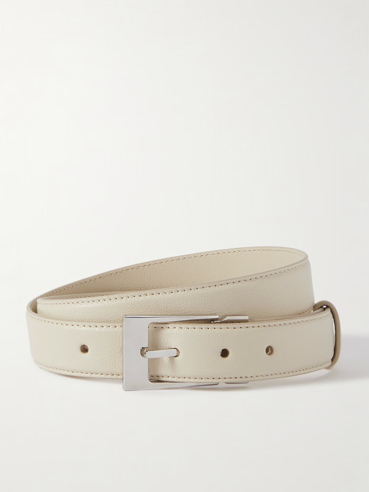 The Row - Jewel Leather Belt - Off-white - M | NET-A-PORTER APAC